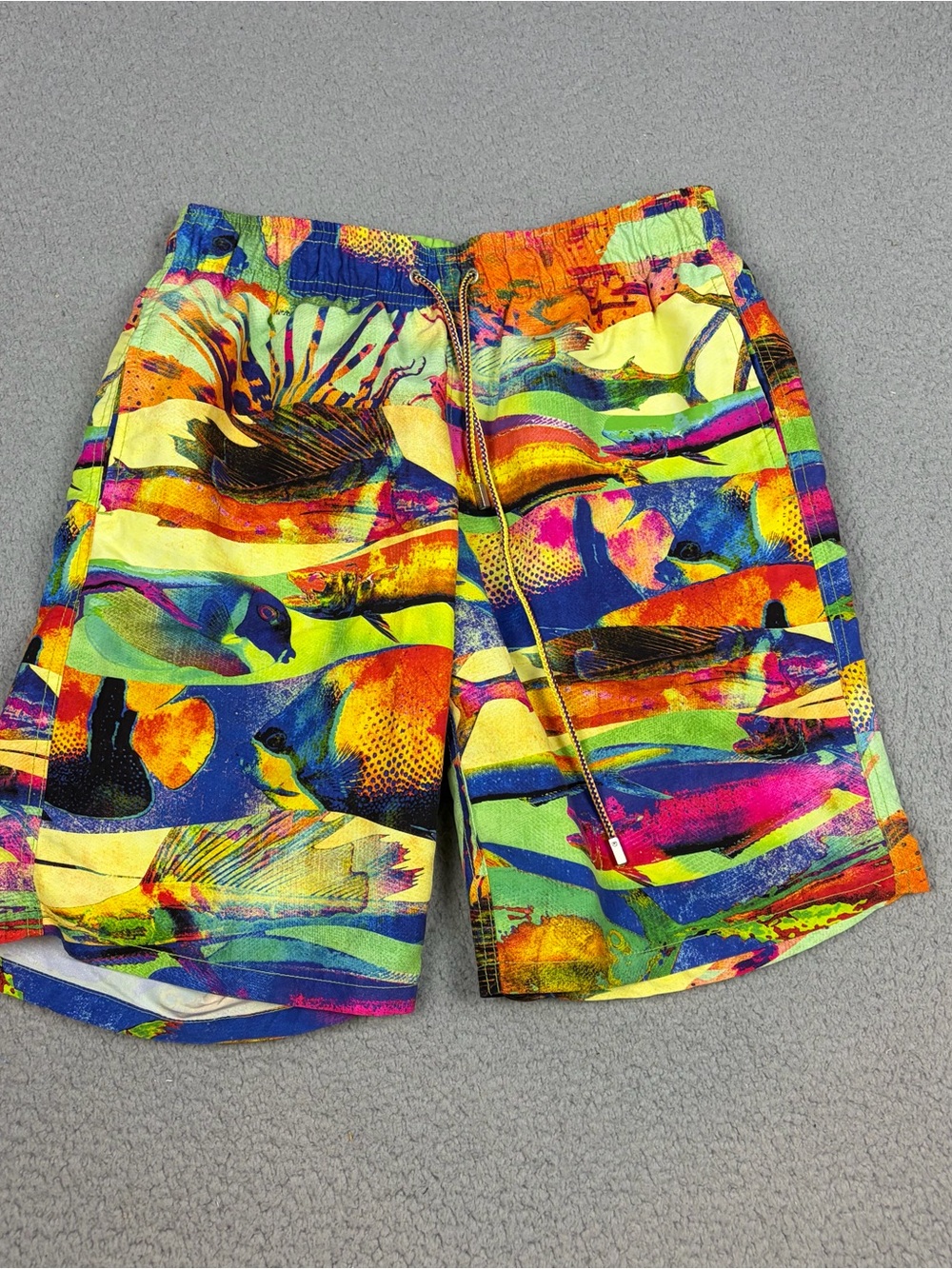 Bugatchi Swim Trunks Men’s Small Multicolor Lined Shorts Drawstring Beach Pool